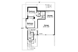 Floor Plan - Main Floor for Contemporary House Plan #124-1172 - 3 bed, 2.5 bath