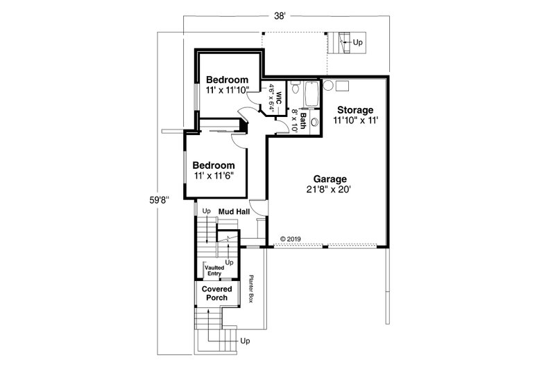 Architectural House Design - Floor Plan - Main Floor for Contemporary House Plan #124-1172 - 3 bed, 2.5 bath