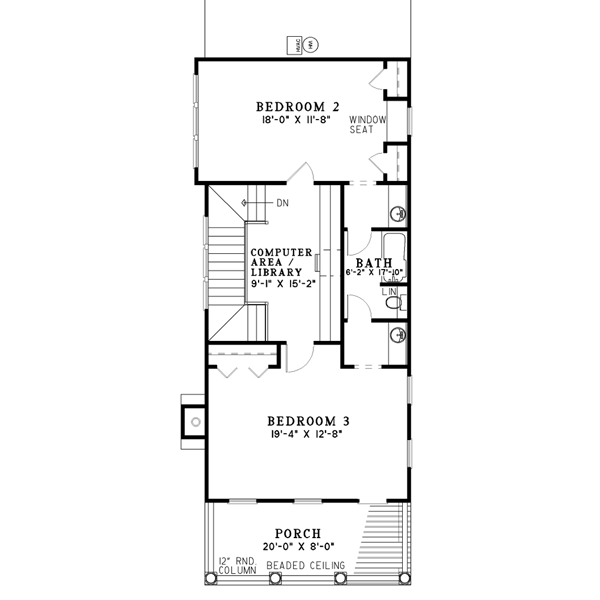 Home Plan - Southern Floor Plan - Upper Floor Plan #17-255
