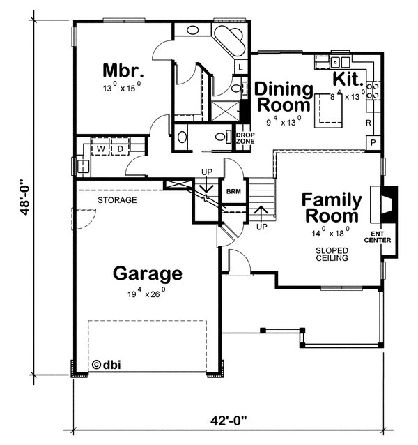 Dream House Plan - Traditional Floor Plan - Main Floor Plan #20-1786