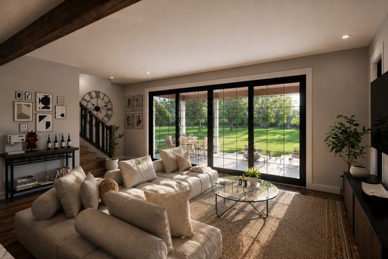 Interior - Family Room 1 for Barndominium House Plan #1064-487 - 2 bed, 2 bath