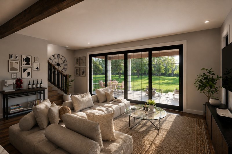 Dream House Plan - Interior - Family Room 1 for Barndominium House Plan #1064-487 - 2 bed, 2 bath