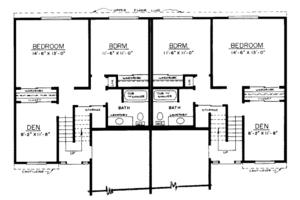 Floor Plan - Upper Floor for Traditional House Plan #303-184 - 3 bed, 2 bath