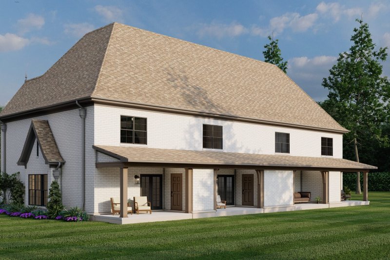 House Blueprint - Exterior - Other Elevation 2 for European House Plan #17-2525 - 2 bed, 2.5 bath