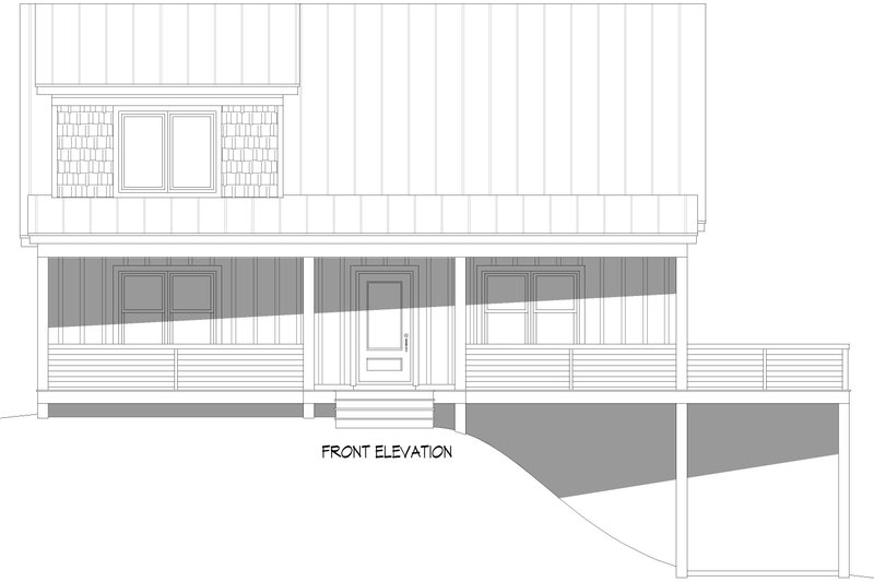 Architectural House Design - Exterior - Front Elevation 3 for Country House Plan #932-1396 - 3 bed, 2.5 bath
