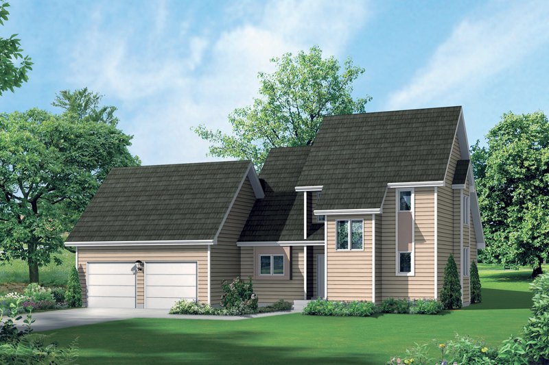 House Design - Modern Exterior - Front Elevation Plan #57-673