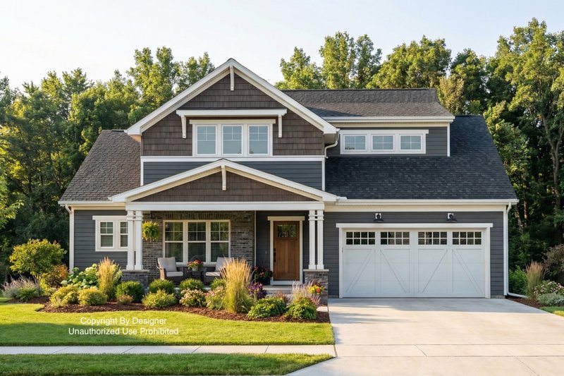 House Blueprint - Exterior - Front Elevation 2 for Bungalow House Plan #51-1364 - 4 bed, 3.5 bath