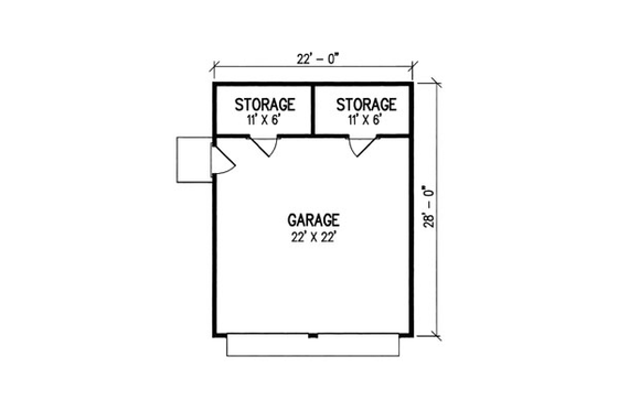 Floor Plan - Main Floor for Traditional House Plan #45-257, 0 bath