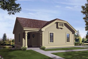 Cottage Exterior - Front Elevation Plan #57-399