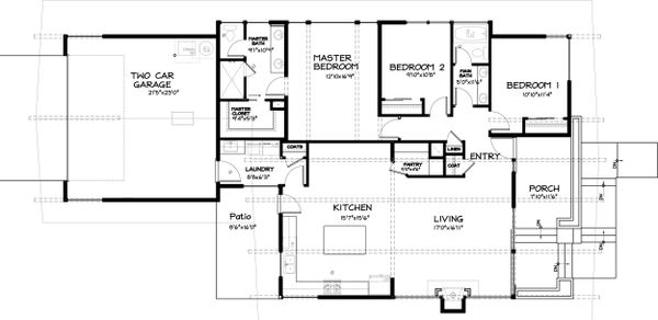 Modern Floor Plan - Main Floor Plan #895-23