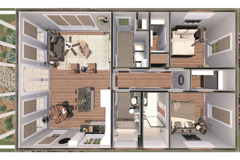 Home Plan - Floor Plan - Other Floor for Country House Plan #44-267 - 2 bed, 2 bath