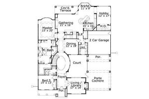 Floor Plan - Main Floor for European House Plan #411-851 - 6 bed, 5 bath