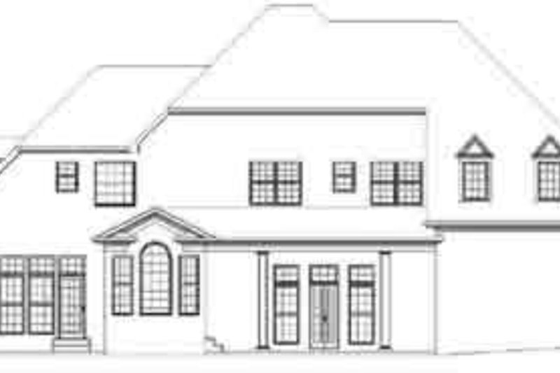 Home Plan - Exterior - Rear Elevation for European House Plan #119-215 - 4 bed, 4 bath