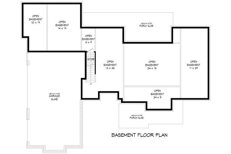 Architectural House Design - Floor Plan - Lower Floor for Ranch House Plan #932-1115 - 3 bed, 2.5 bath