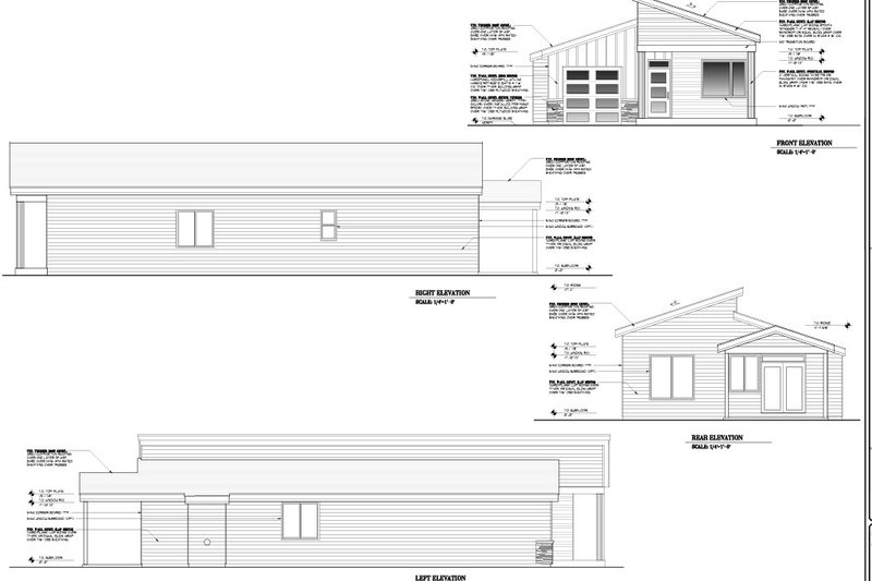 Home Plan - Exterior - Other Elevation for Prairie House Plan #53-748 - 3 bed, 2 bath