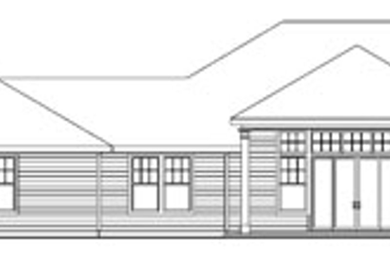 Home Plan - Exterior - Rear Elevation for Ranch House Plan #124-752 - 3 bed, 2.5 bath