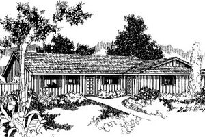 Ranch Exterior - Front Elevation Plan #303-167