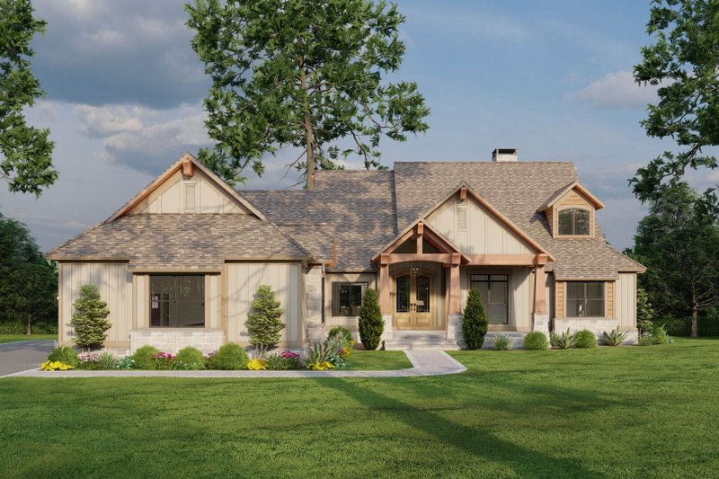 Country Style House Plan - 5 Beds 6 Baths 4347 Sq/Ft Plan #17-2596