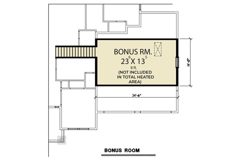 House Blueprint - Floor Plan - Upper Floor for Craftsman House Plan #1070-200 - 3 bed, 2.5 bath