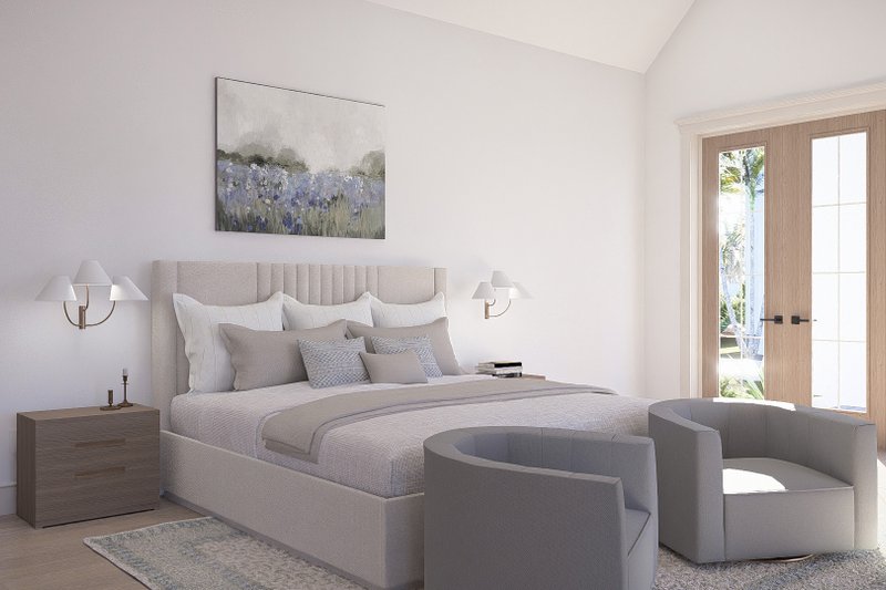 House Blueprint - Interior - Master Bedroom for Beach House Plan #455-766 - 4 bed, 3.5 bath
