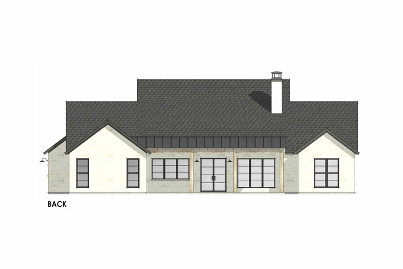 House Design - Exterior - Rear Elevation 1 for Farmhouse House Plan #1096-75 - 4 bed, 3 bath