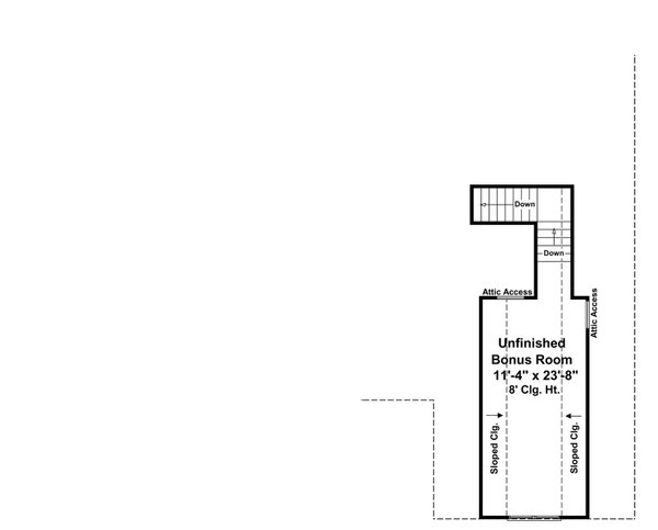 Farmhouse Floor Plan - Upper Floor Plan #21-513