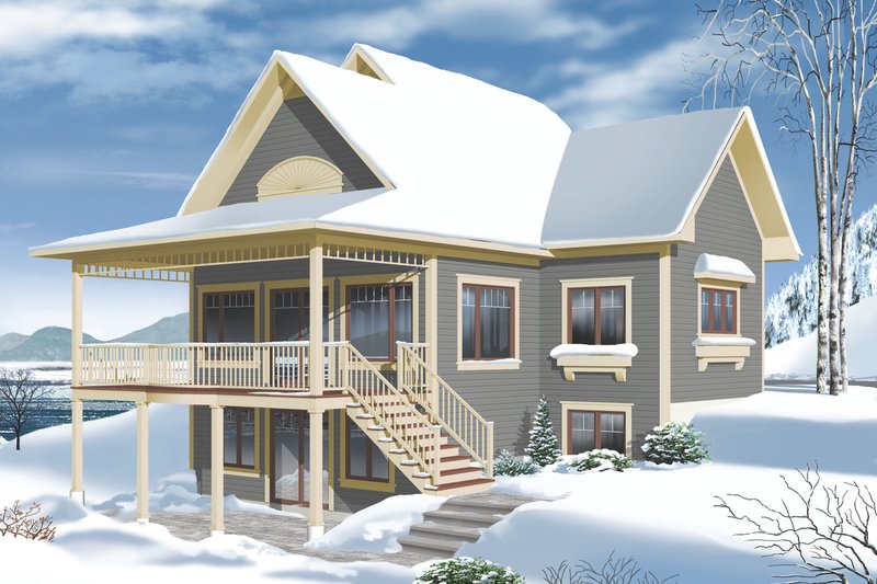 Architectural House Design - Exterior - Rear Elevation for Cottage House Plan #23-2318 - 3 bed, 2 bath