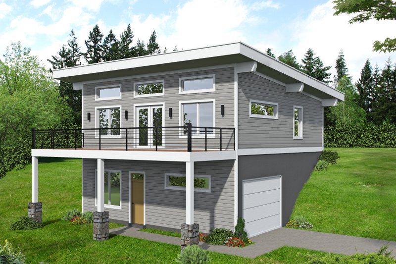 House Design - Contemporary Exterior - Front Elevation Plan #932-471