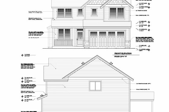 Exterior - Other Elevation 1 for Craftsman House Plan #53-706 - 5 bed, 2.5 bath