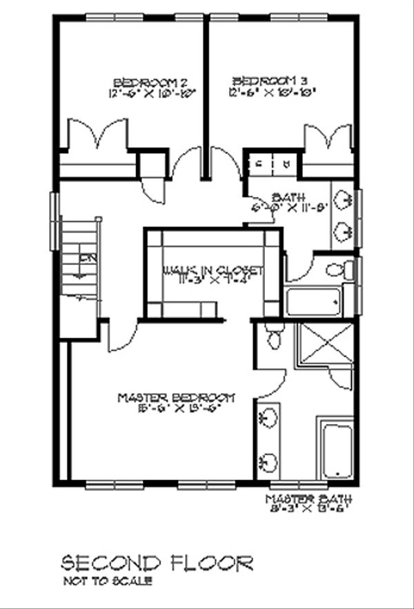 Craftsman Floor Plan - Upper Floor Plan #528-3