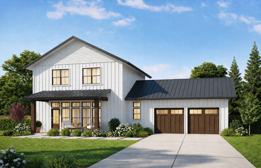 Exterior - Front Elevation 2 for Farmhouse House Plan #48-1225 - 3 bed, 2.5 bath