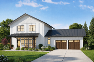 Exterior - Front Elevation for Farmhouse House Plan #48-1225 - 3 bed, 2.5 bath