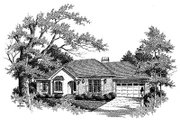 Traditional Style House Plan - 3 Beds 2 Baths 1388 Sq/Ft Plan #41-108 