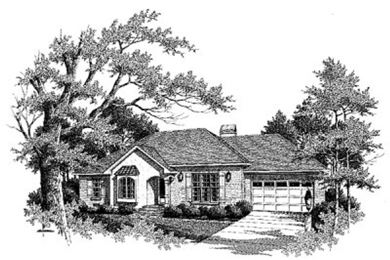 House Blueprint - Traditional Exterior - Front Elevation Plan #41-108