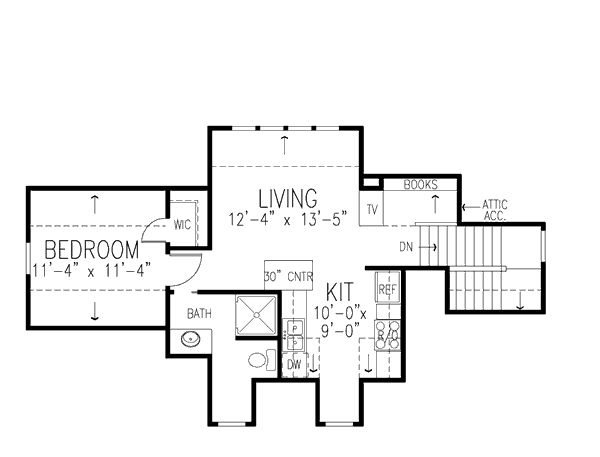 House Blueprint - Traditional Floor Plan - Upper Floor Plan #410-106