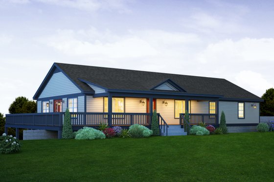 Exterior - Rear Elevation for Barndominium House Plan #932-537 - 7 bed, 5 bath