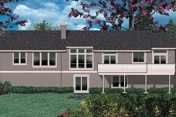 Exterior - Rear Elevation for Craftsman House Plan #48-169 - 3 bed, 2.5 bath