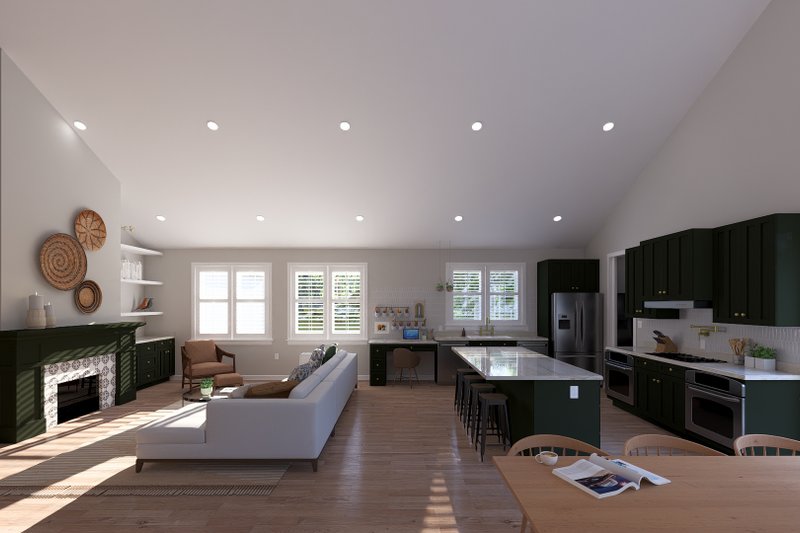 House Blueprint - Interior - Family Room for Craftsman House Plan #1060-479 - 3 bed, 2.5 bath