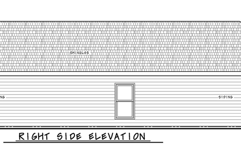 Architectural House Design - Exterior - Other Elevation 1 for Traditional House Plan #20-2341 - 2 bed, 2 bath