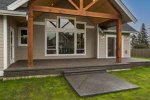 Exterior - Rear Elevation for Craftsman House Plan #1070-29 - 4 bed, 2.5 bath