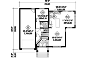 Contemporary Style House Plan - 3 Beds 1 Baths 1680 Sq/Ft Plan #25-4545 