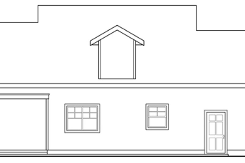 Home Plan - Exterior - Rear Elevation for Craftsman House Plan #124-881 - 3 bed, 2.5 bath