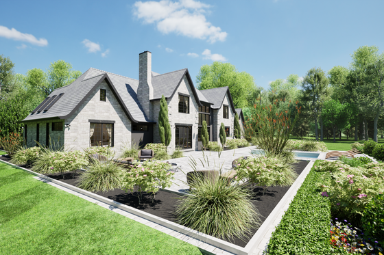 Exterior - Other Elevation 4 for European House Plan #1116-20 - 5 bed, 3.5 bath