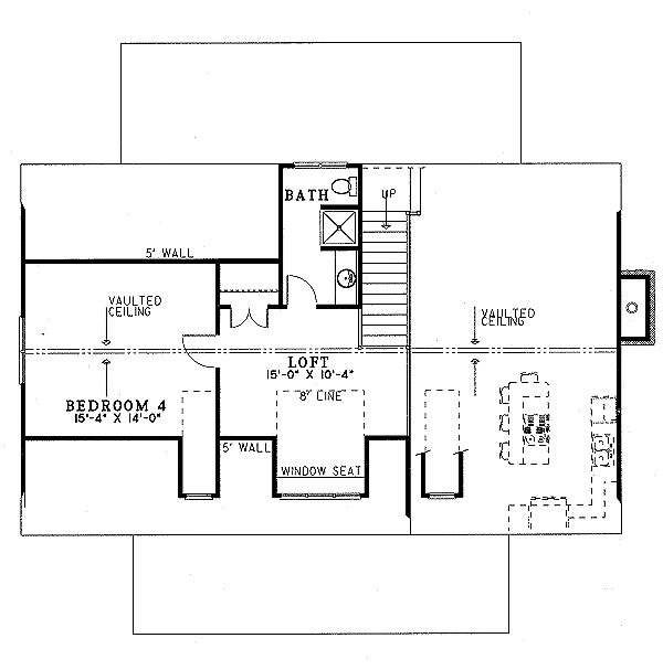 Farmhouse Floor Plan - Upper Floor Plan #17-2016