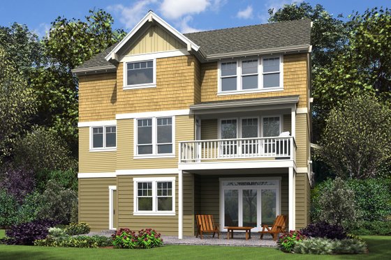 Exterior - Rear Elevation for Cottage House Plan #48-997 - 5 bed, 3.5 bath