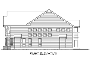 Exterior - Other Elevation 3 for Traditional House Plan #132-153 - 4 bed, 2.5 bath