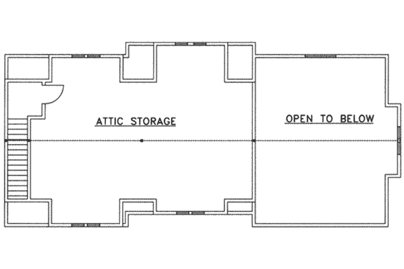 House Blueprint - Floor Plan - Upper Floor for Traditional House Plan #117-366, 1 bath