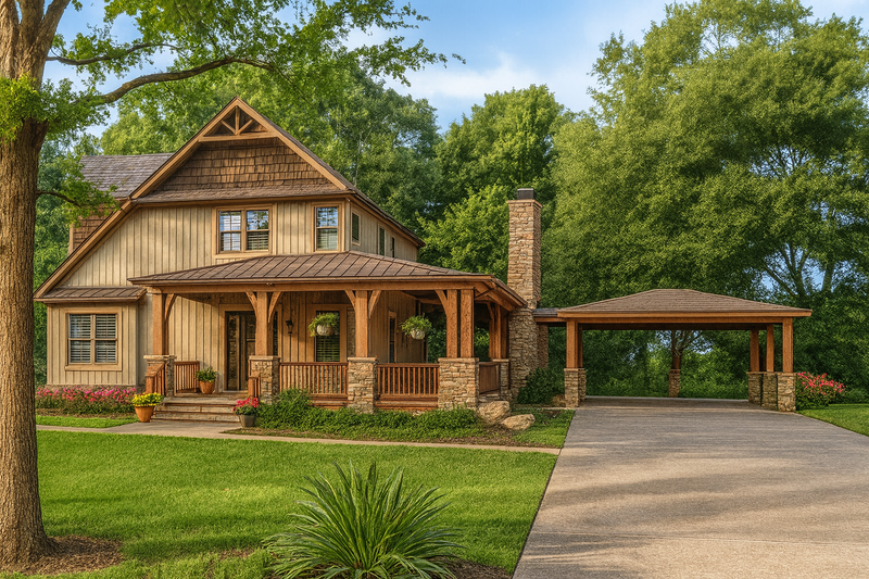 Home Plan - Craftsman Exterior - Front Elevation Plan #17-2542