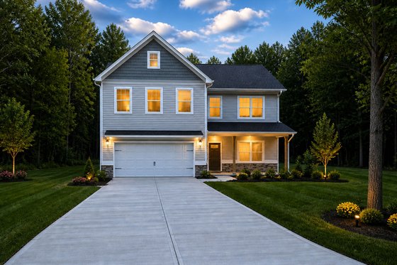 Exterior - Front Elevation 3 for Farmhouse House Plan #20-2545 - 4 bed, 2.5 bath