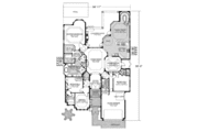 Mediterranean Style House Plan - 4 Beds 4.5 Baths 3983 Sq/Ft Plan #420-234 